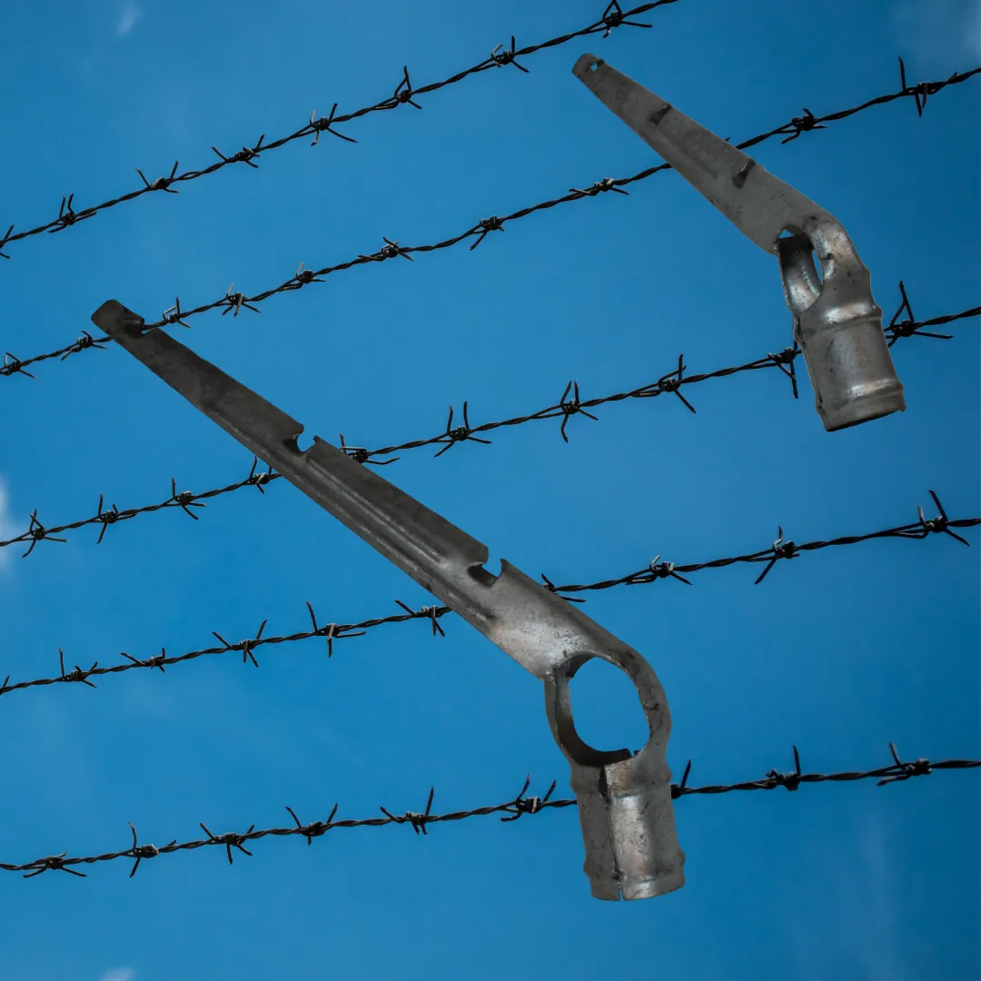 2-1/2" x 1-5/8" Steel 3 Strand Barb Wire Arm