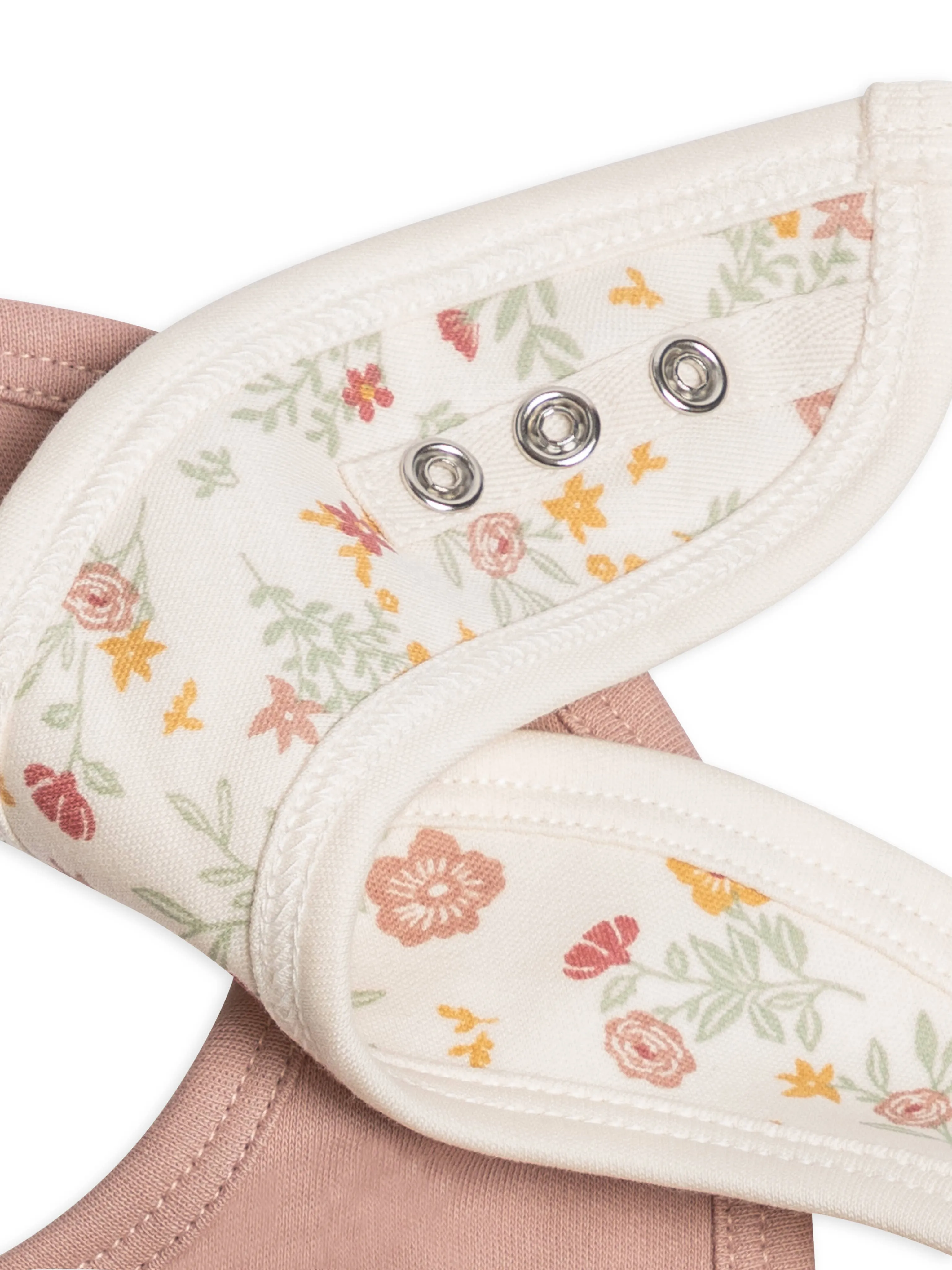 2-Pack Bibs - Bianca Floral   Dusty Mauve