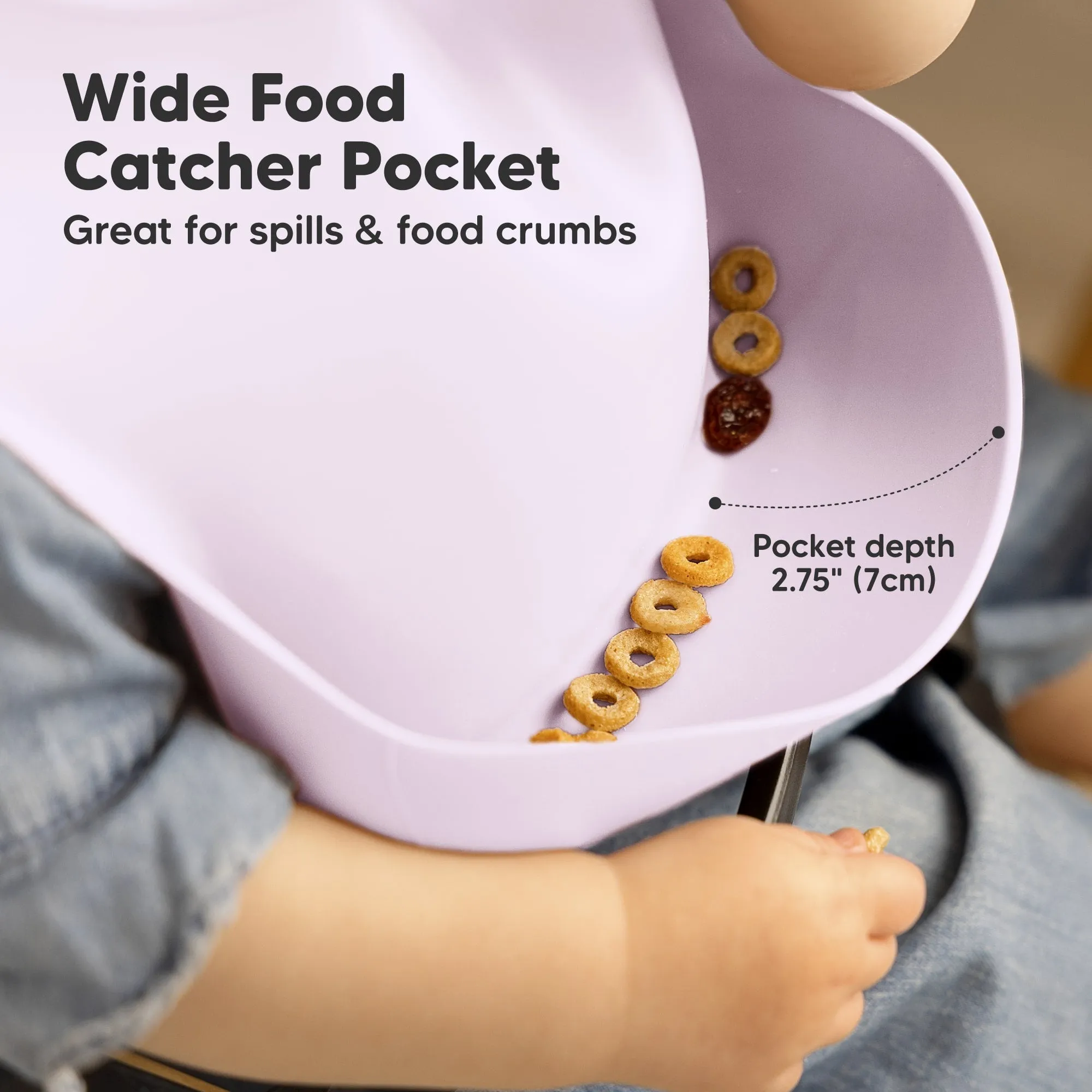 2-Pack Prep Silicone Bibs (Amethyst)