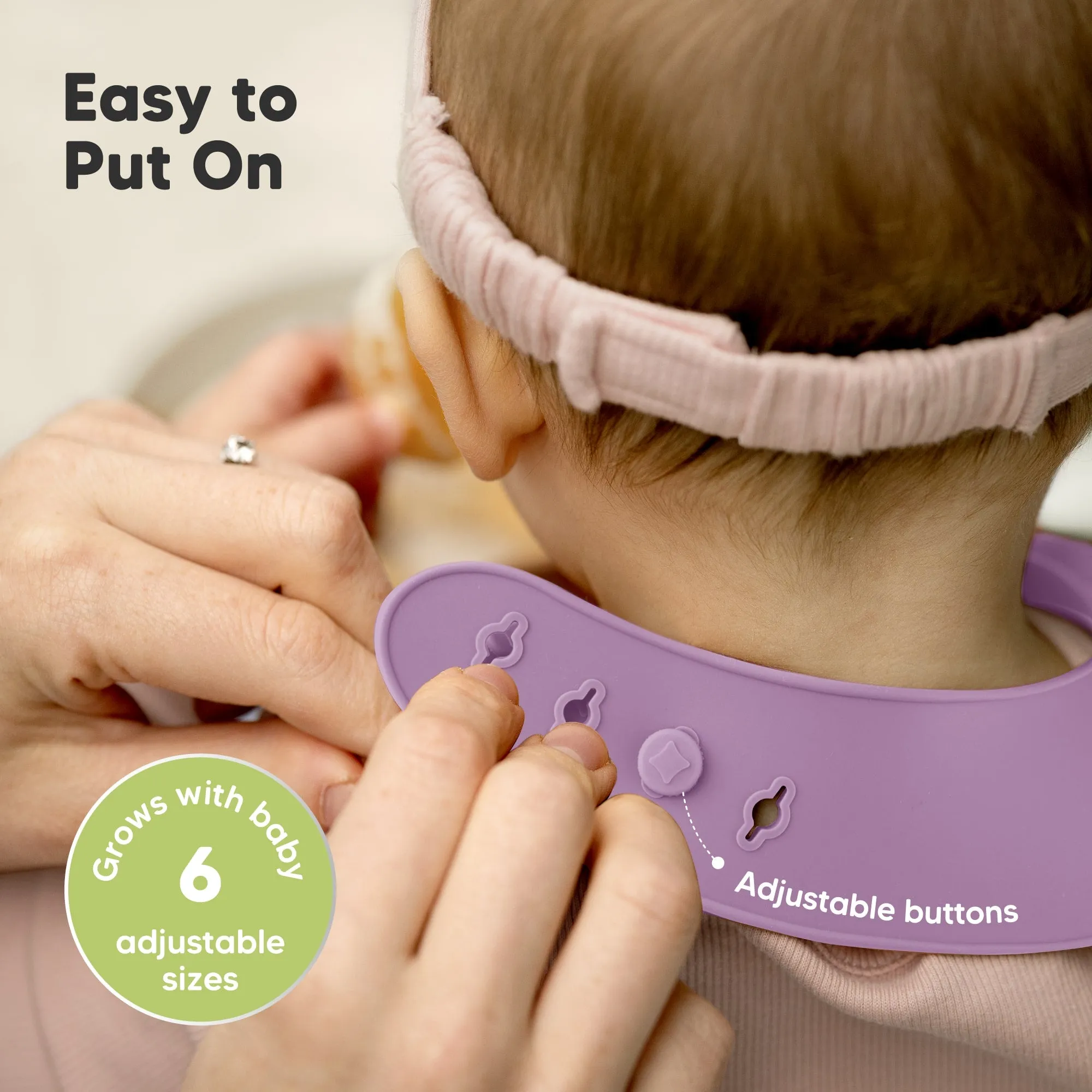 2-Pack Prep Silicone Bibs (Amethyst)