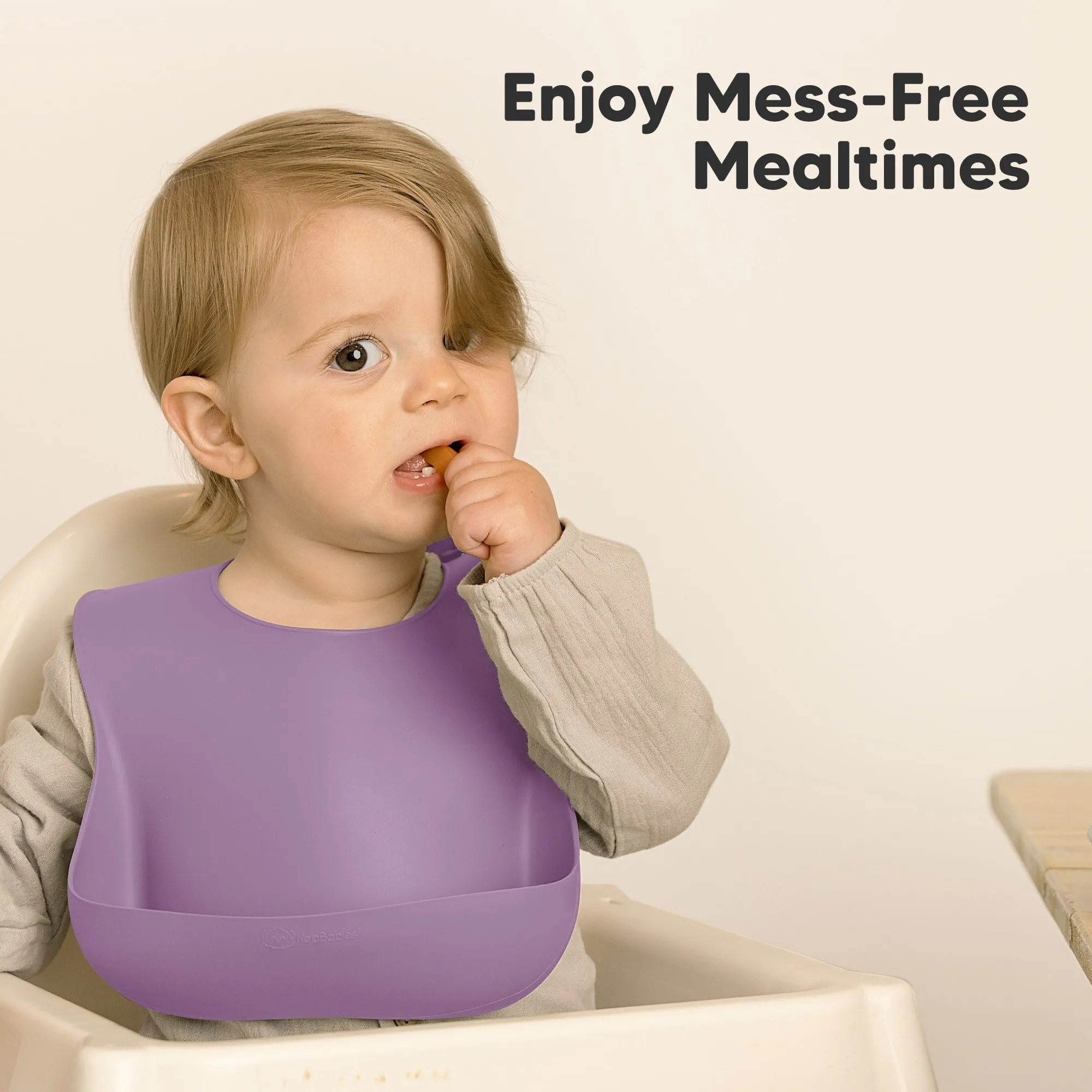 2-Pack Prep Silicone Bibs (Amethyst)