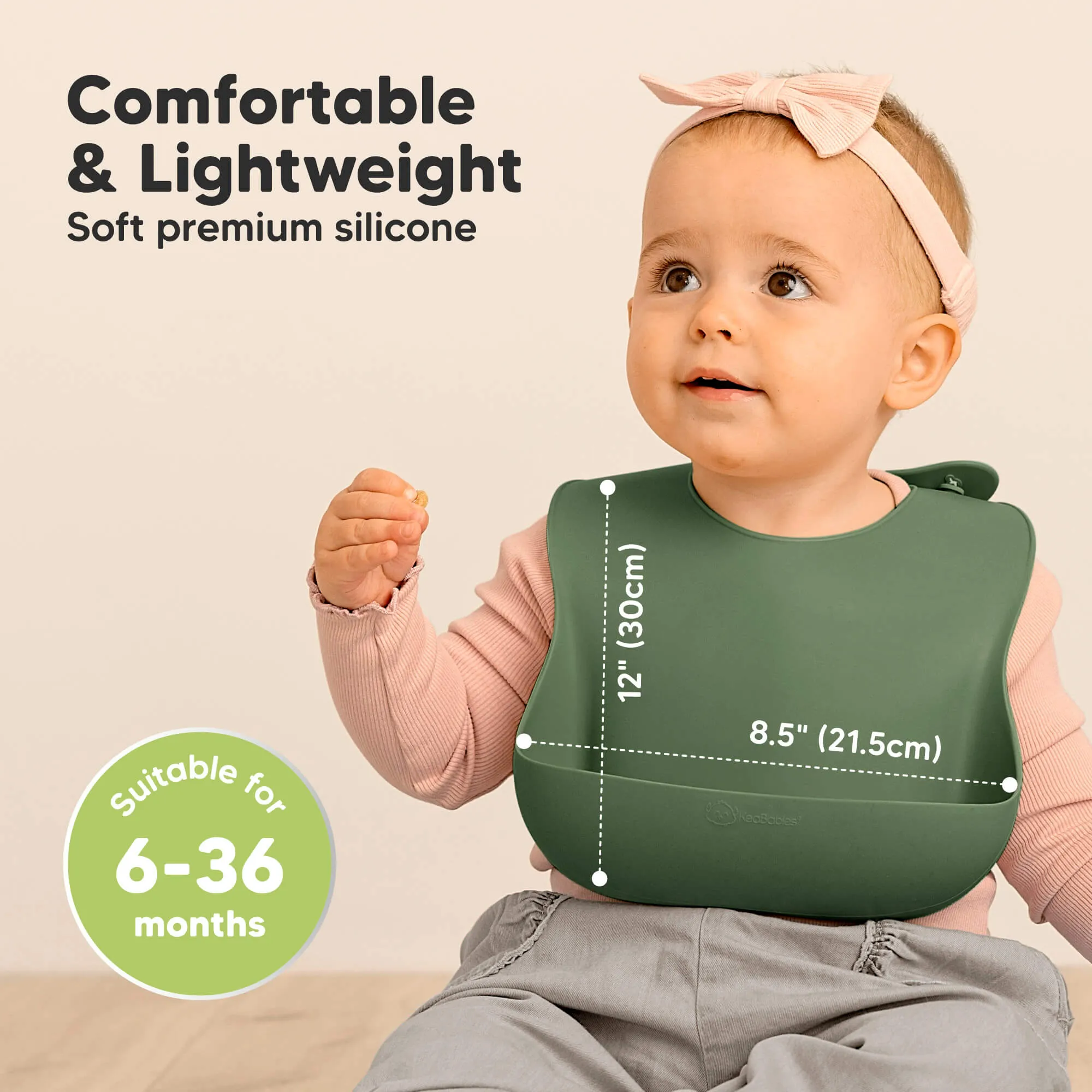2-Pack Prep Silicone Bibs (Forest)