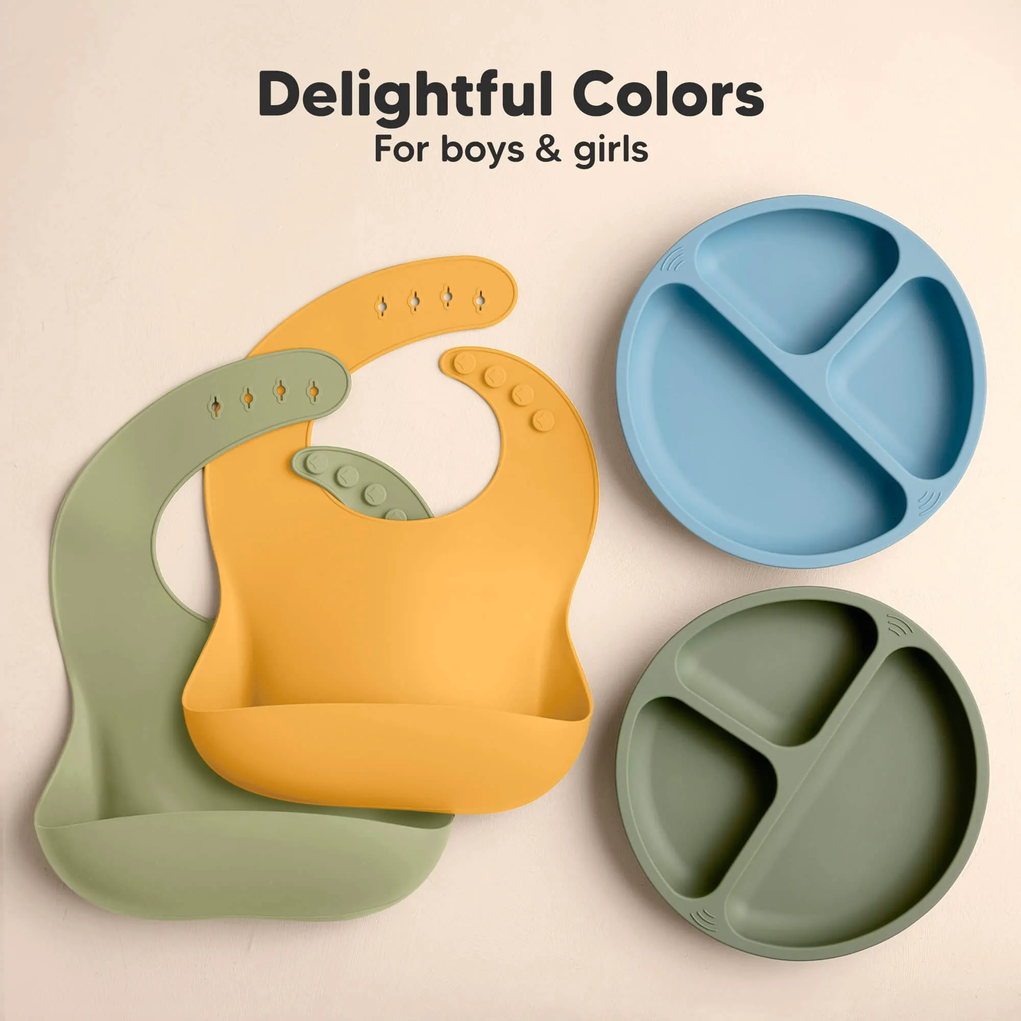 2-Pack Prep Silicone Bibs (Forest)