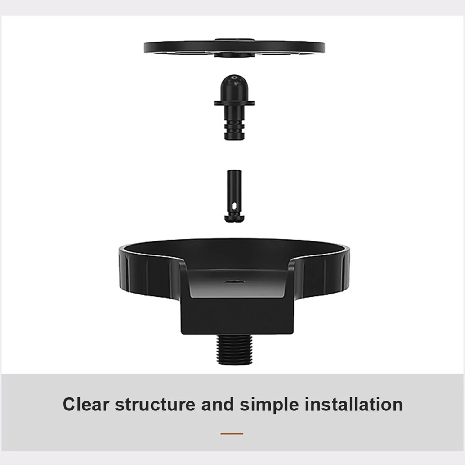 2232 Automatic Glass Rinser for Kitchen Sink, Black Kitchen Sink Cleaning Spray Bar Glass Washer