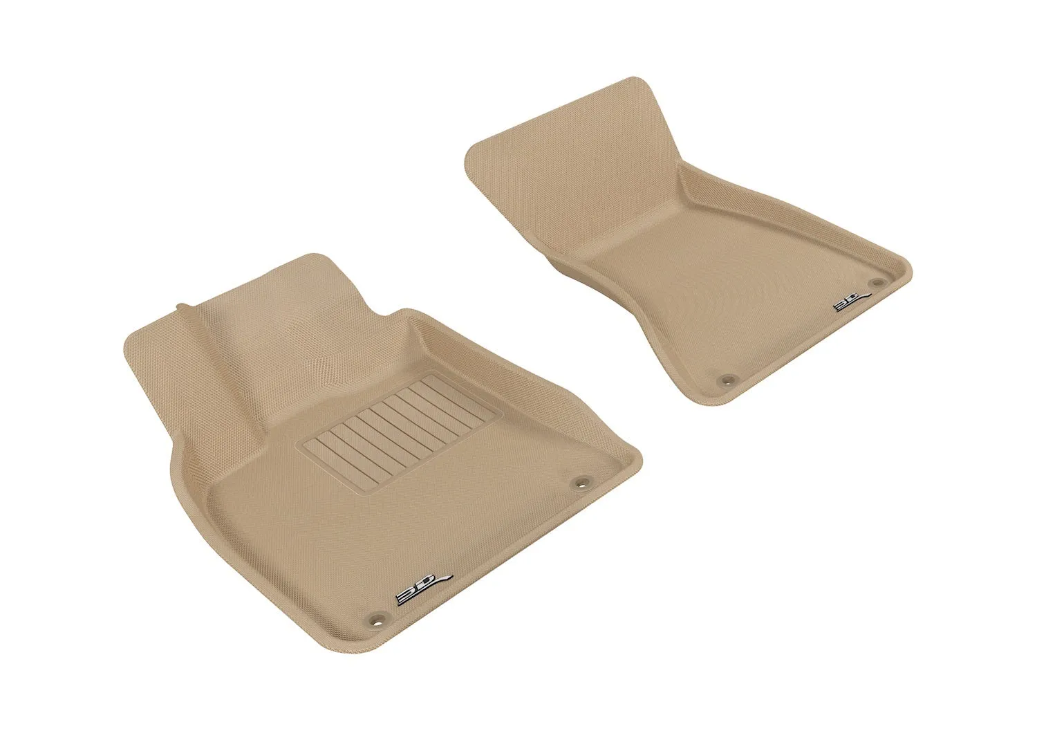 3D MAXpider L1AD00911502 - KAGU Floor Mat Tan 2 pc. Front [Available While Supplies Last]