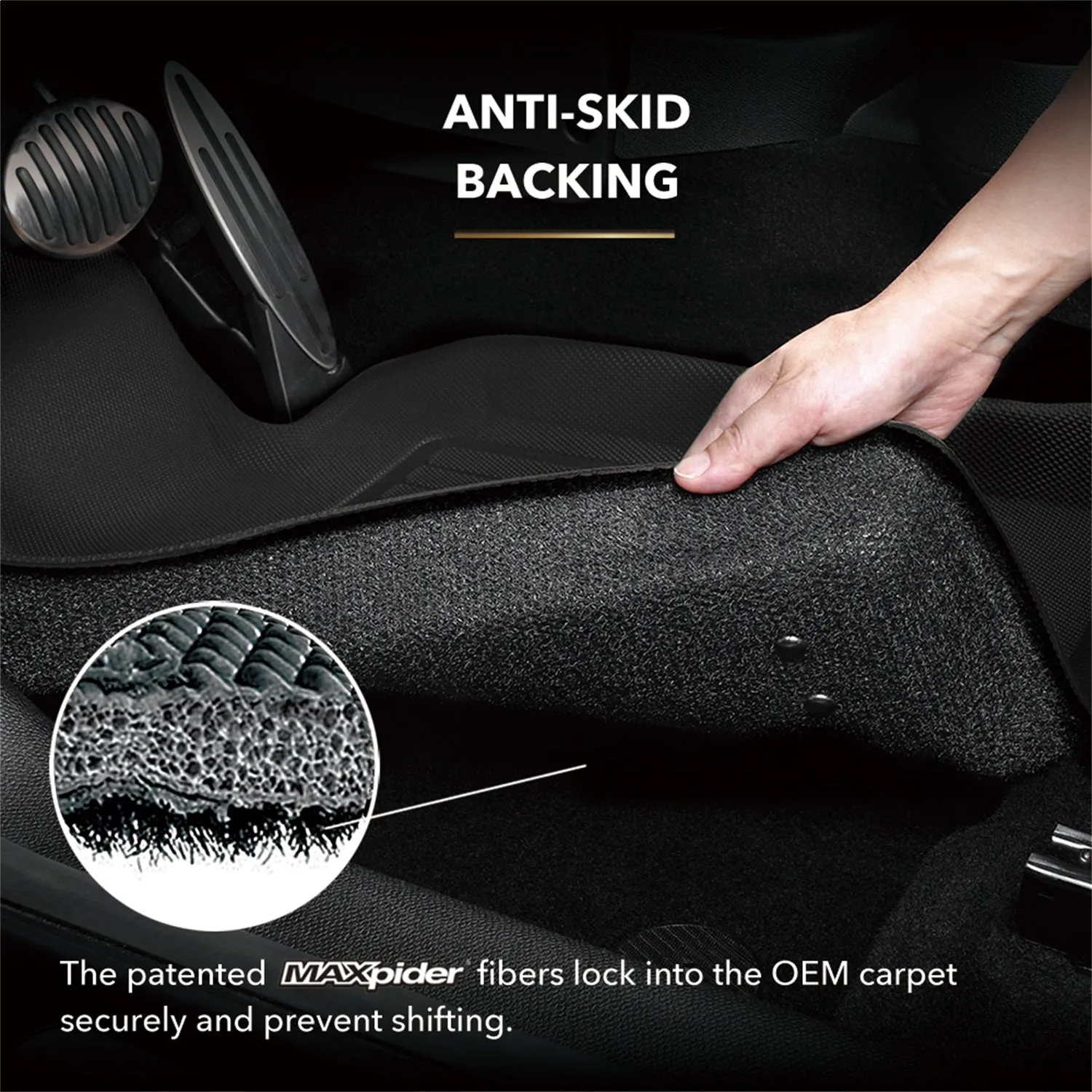 3D MAXpider L1CH00811509 - KAGU Floor Mat Black 2 pc. Front [Available While Supplies Last]