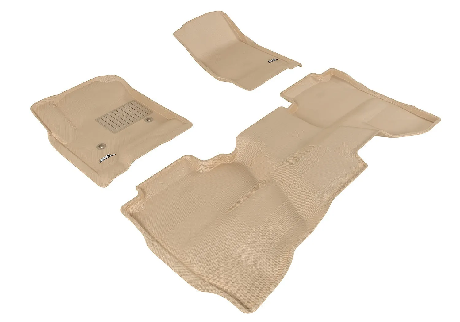 3D MAXpider L1CH03901502 - KAGU Floor Mat Tan 3 pc. 2 Front Row 1 2nd