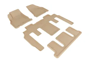 3D MAXpider L1CH06101502 - KAGU Floor Mat Tan 4 pc. Front Rear and Third Row