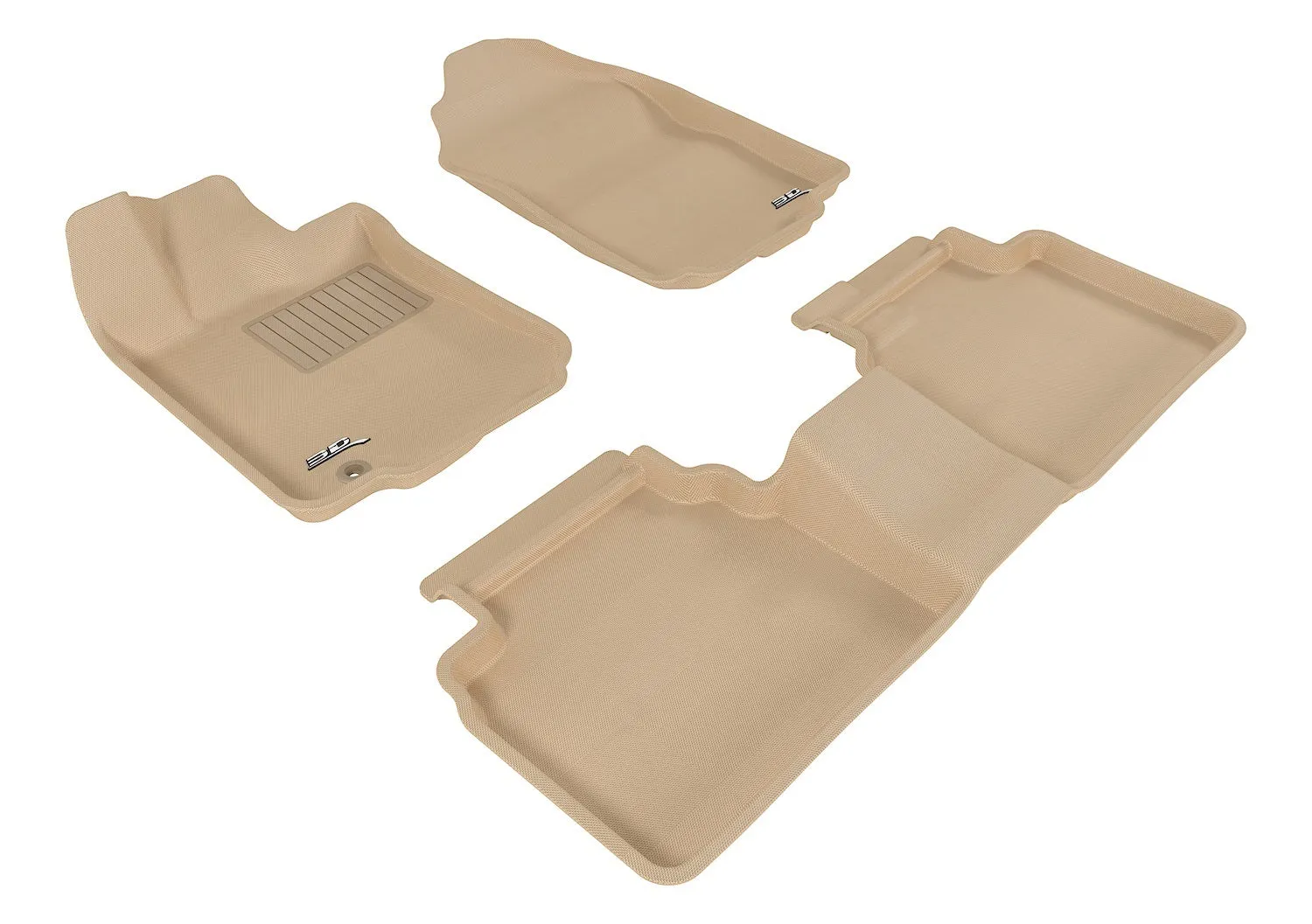 3D MAXpider L1FR01301502 - KAGU Floor Mat Tan 3 pc. 2 Front Row 1 Rear