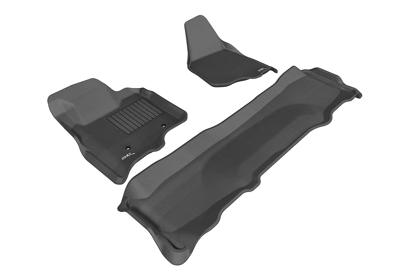 3D MAXpider L1FR07001509 - KAGU Floor Mat Black 3 pc. 2 Front Row 1 2nd