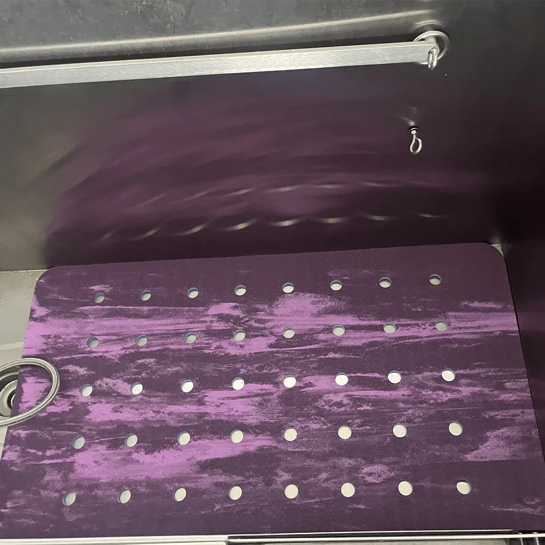 40"x22" SpawMat Tub Mat Mixed Monochromatic Blue/Purple by PawMat