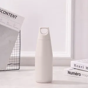 580ml White 316 Stainless Steel Insulated Bottle | American Tapered Design | Outdoor Sports Flask