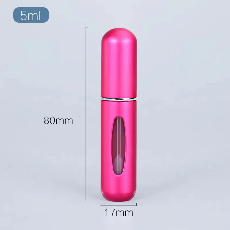5ml Perfume Atomizer Portable Liquid Container For Cosmetics Mini Aluminum Spray Alcochol Empty Bottle  Refillable For Traveling