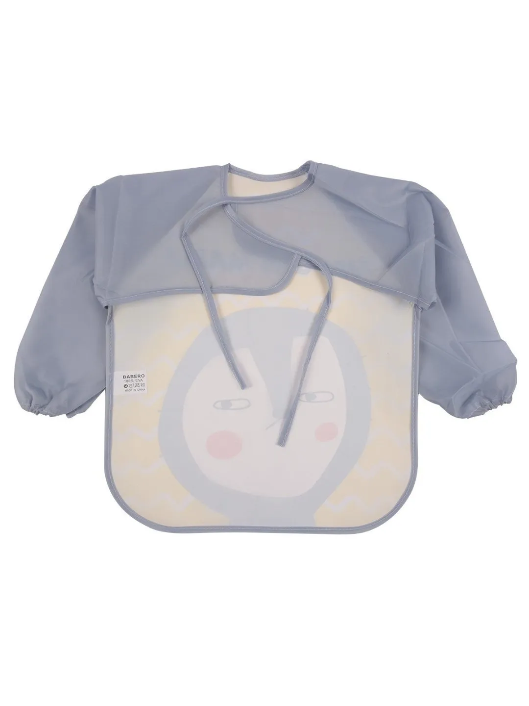 Adorable Kitty-Themed Long-Sleeve Feeding Bib with 'Amo a mi MAMA' Design