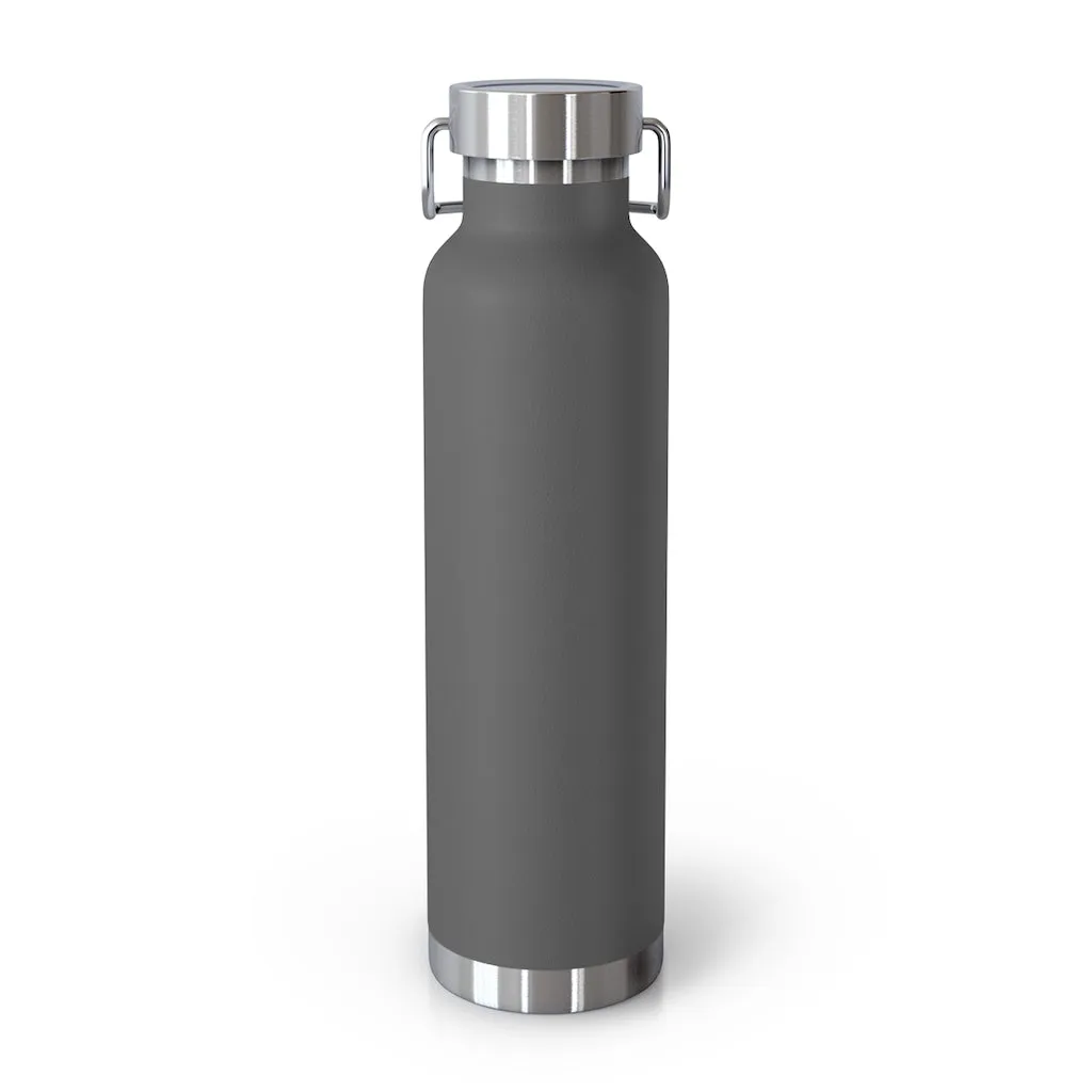 Affirmation Feminist pro choice Copper Vacuum insulated bottle 22oz -  You're worthy (white)
