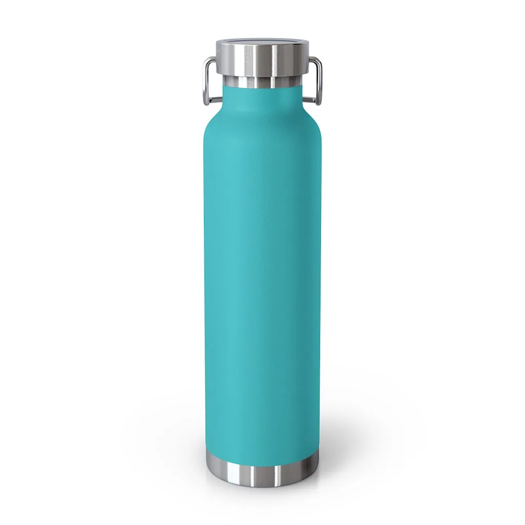 Affirmation Feminist pro choice Copper Vacuum insulated bottle 22oz -  You're worthy (white)