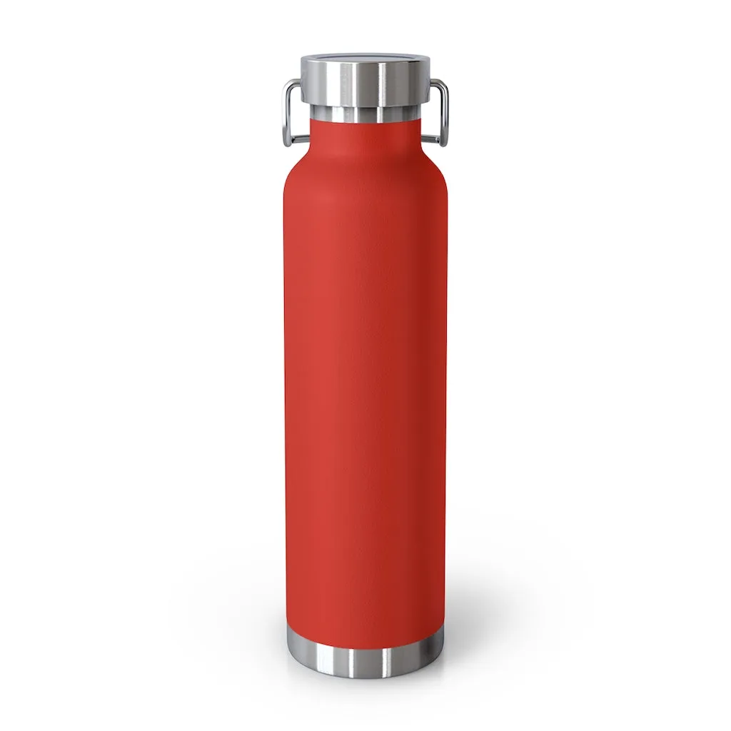 Affirmation Feminist pro choice Copper Vacuum insulated bottle 22oz -  You're worthy (white)