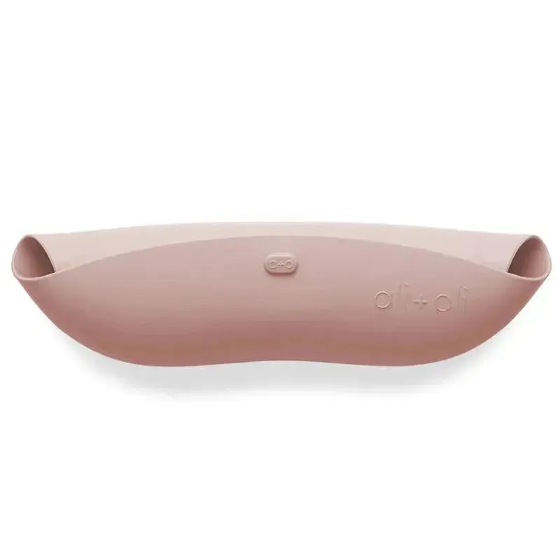 Ali   Oli Silicone Baby Bib Roll Up & Stay Closed (Soft Blush)