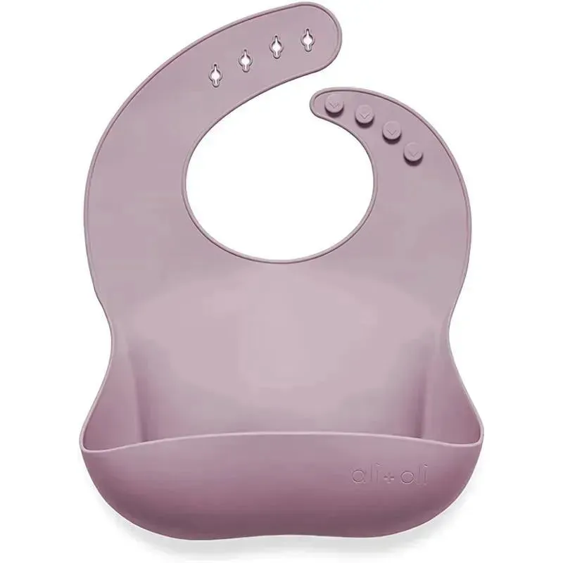 Ali   Oli Silicone Baby Bib (Soft Lilac)