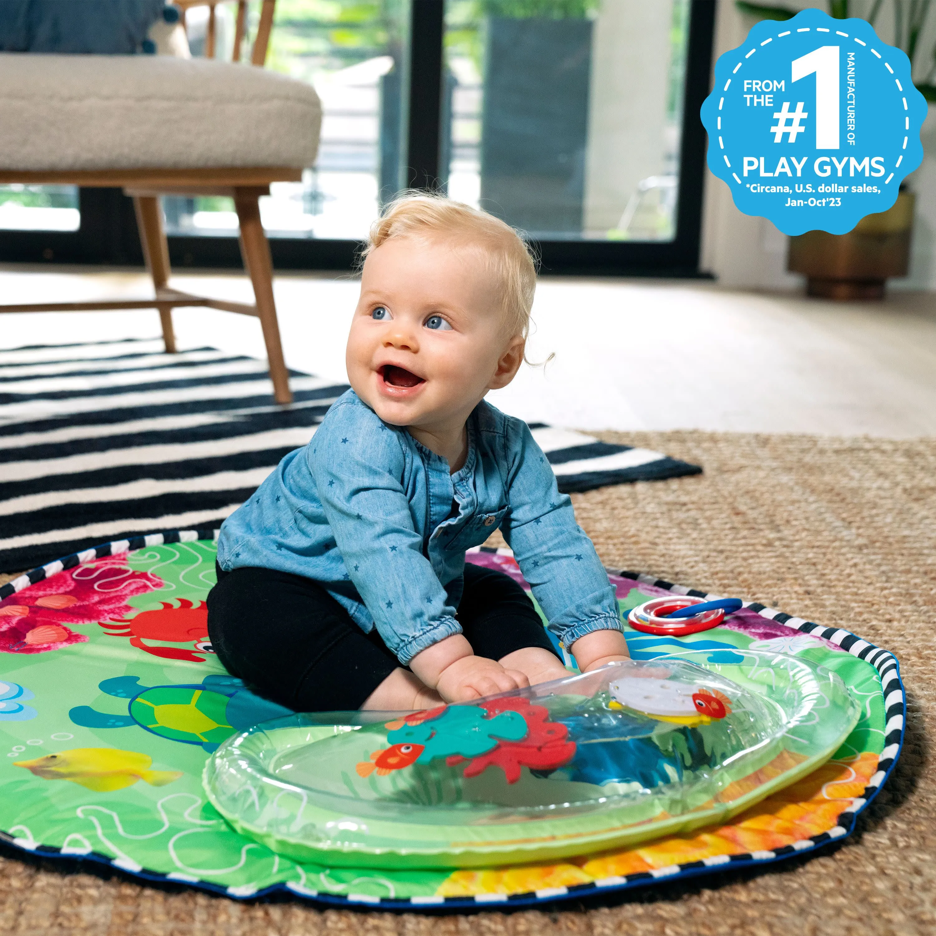 Baby Einstein Sea Floor Explorers 2-in-1 Water Mat Play Gym
