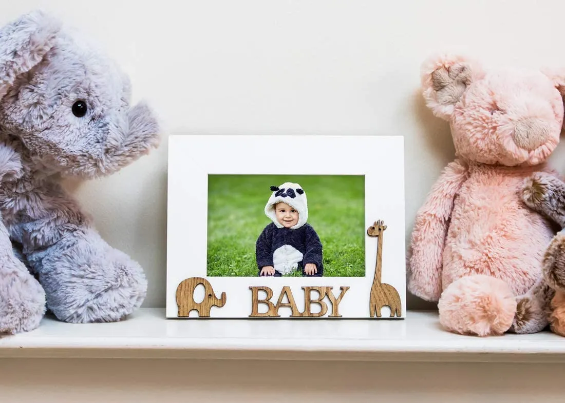 “Baby” Picture Frame, 4x6 inch, Photo Gift for Family, Tabletop