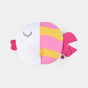 Baby Round Fish Pillow | Pink & Yellow