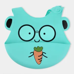 Baby Silicone Bib Food Catcher-SKY BLUE 3M 
