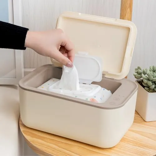 Baby Wipe Warmer, Wipe Warmer and Baby Wet Wipes Dispenser, Smart Precise Temperature Control Large Capacity Evenly Overall Heating Silence, Wipes Warmer for Babies Portable Wipe Warmer (White)
