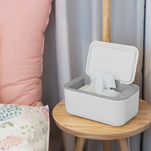 Baby Wipe Warmer, Wipe Warmer and Baby Wet Wipes Dispenser, Smart Precise Temperature Control Large Capacity Evenly Overall Heating Silence, Wipes Warmer for Babies Portable Wipe Warmer (White)