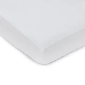 Bamboo White Standard Cot Waterproof Mattress Protector