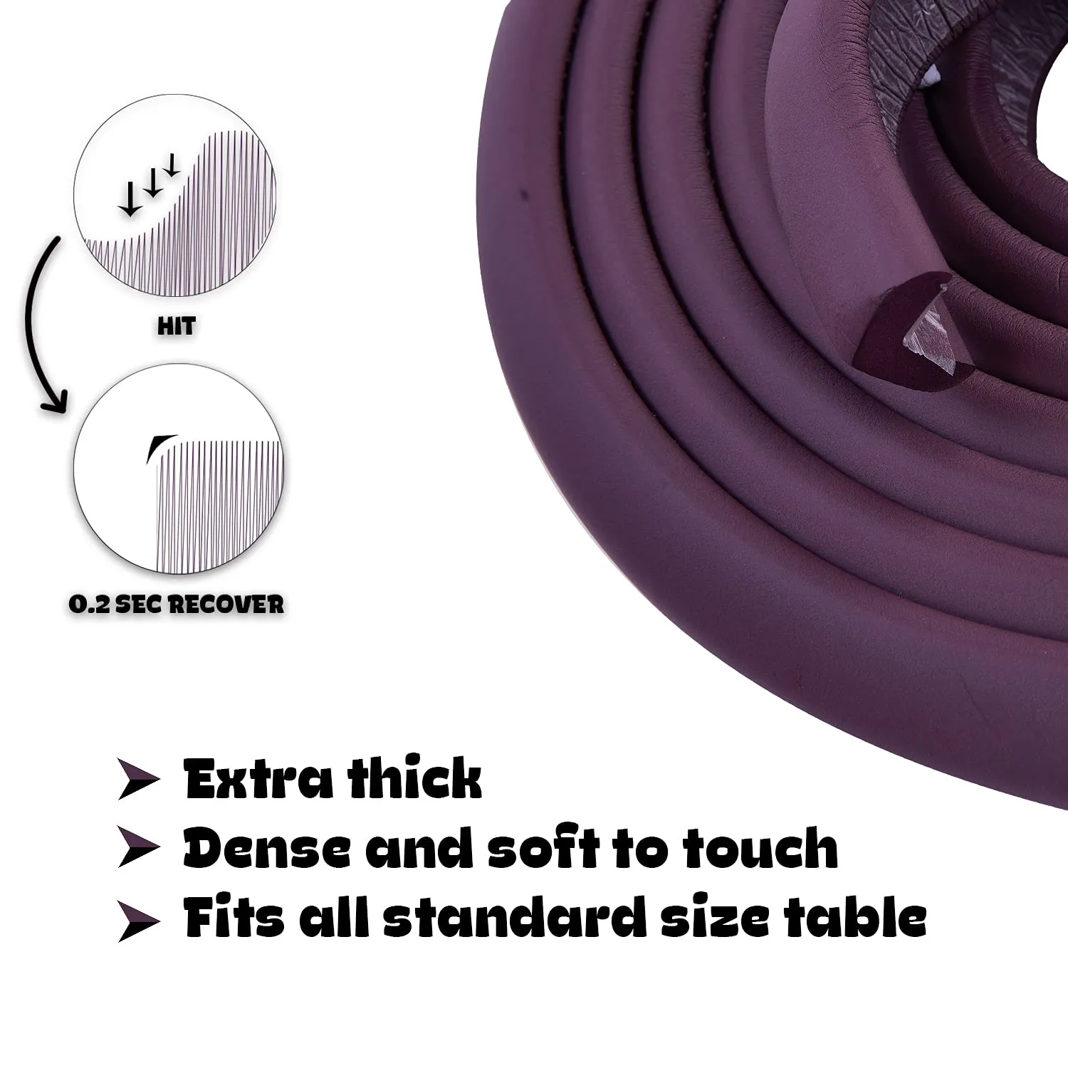 Baybee Baby Proofing Edge & Corner Guards With Extra Long 16.7Ft Edge   8 Pre-Taped Corner Protectors