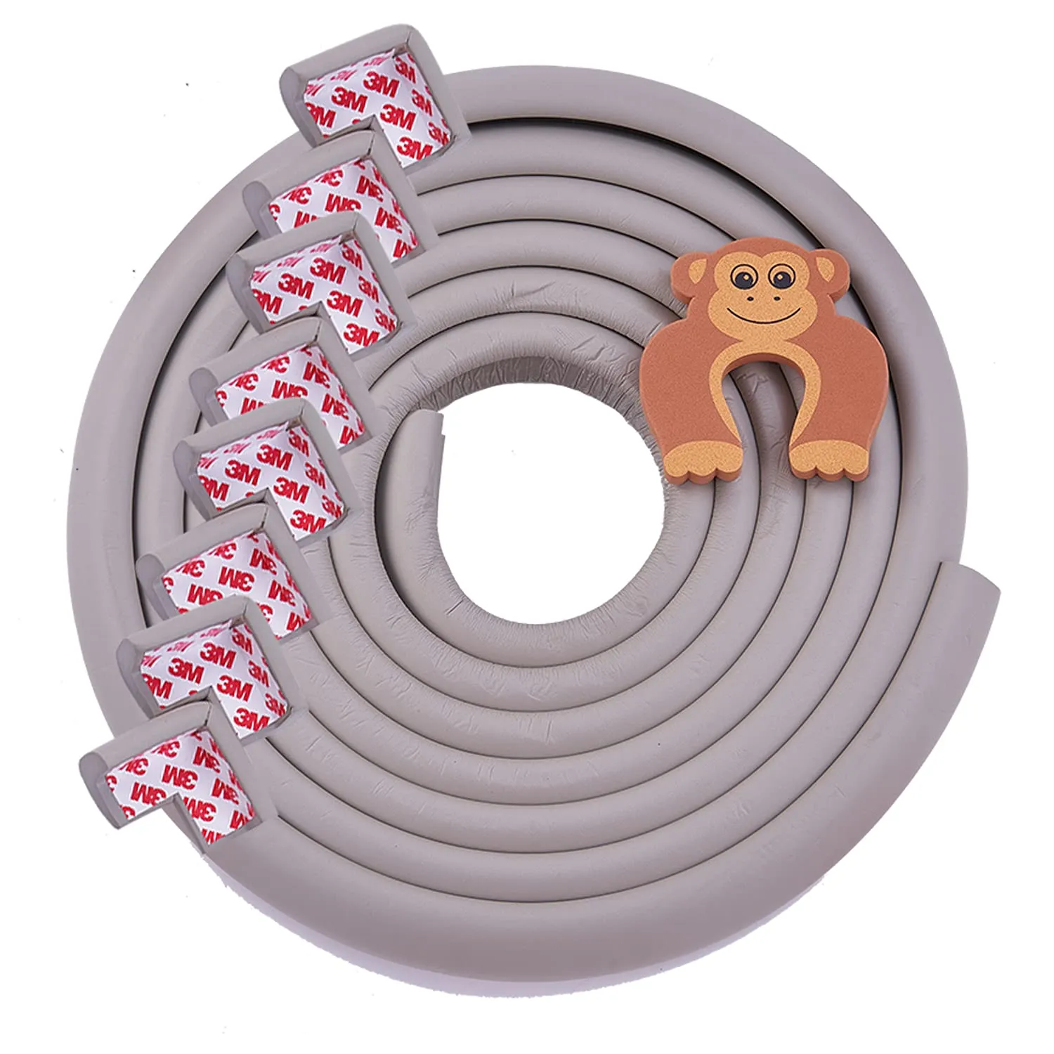 Baybee Baby Proofing Edge & Corner Guards With Extra Long 16.7Ft Edge   8 Pre-Taped Corner Protectors