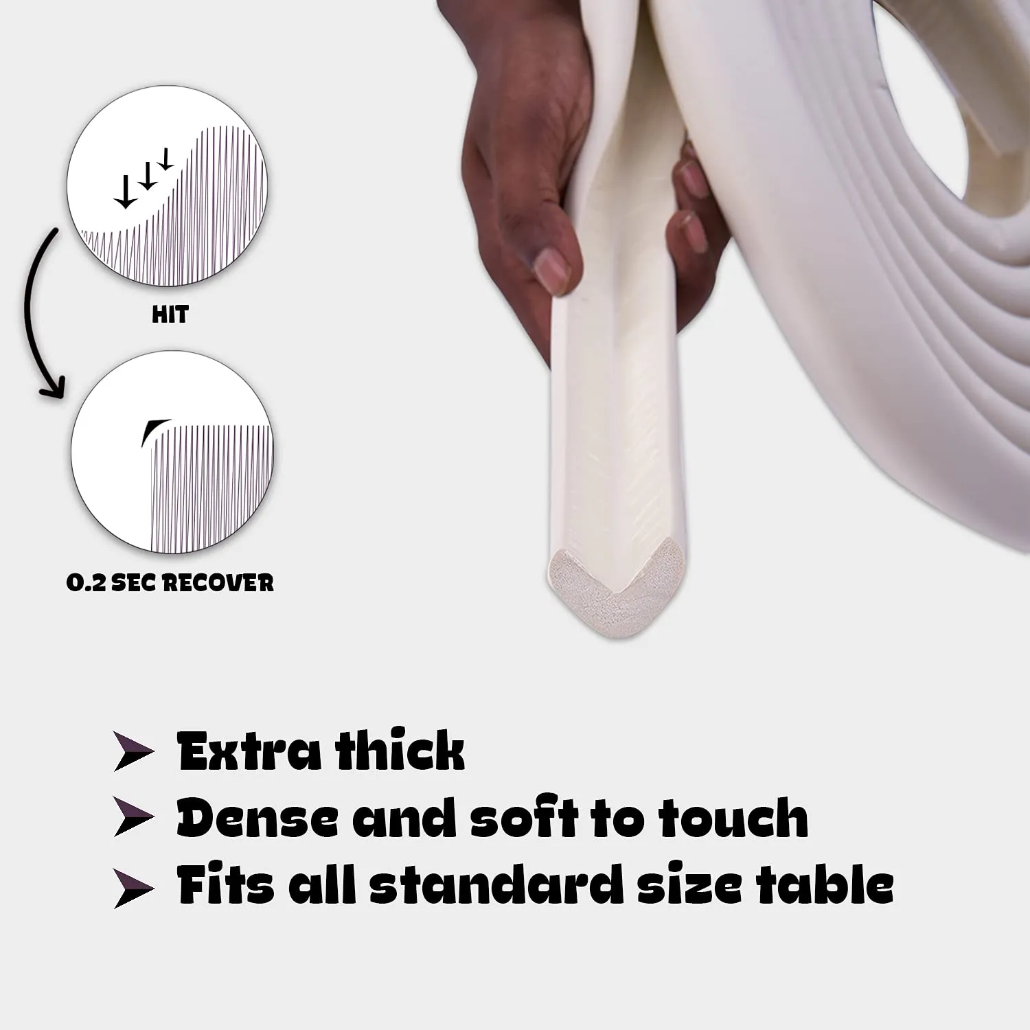Baybee Baby Proofing Edge & Corner Guards With Extra Long 16.7Ft Edge   8 Pre-Taped Corner Protectors