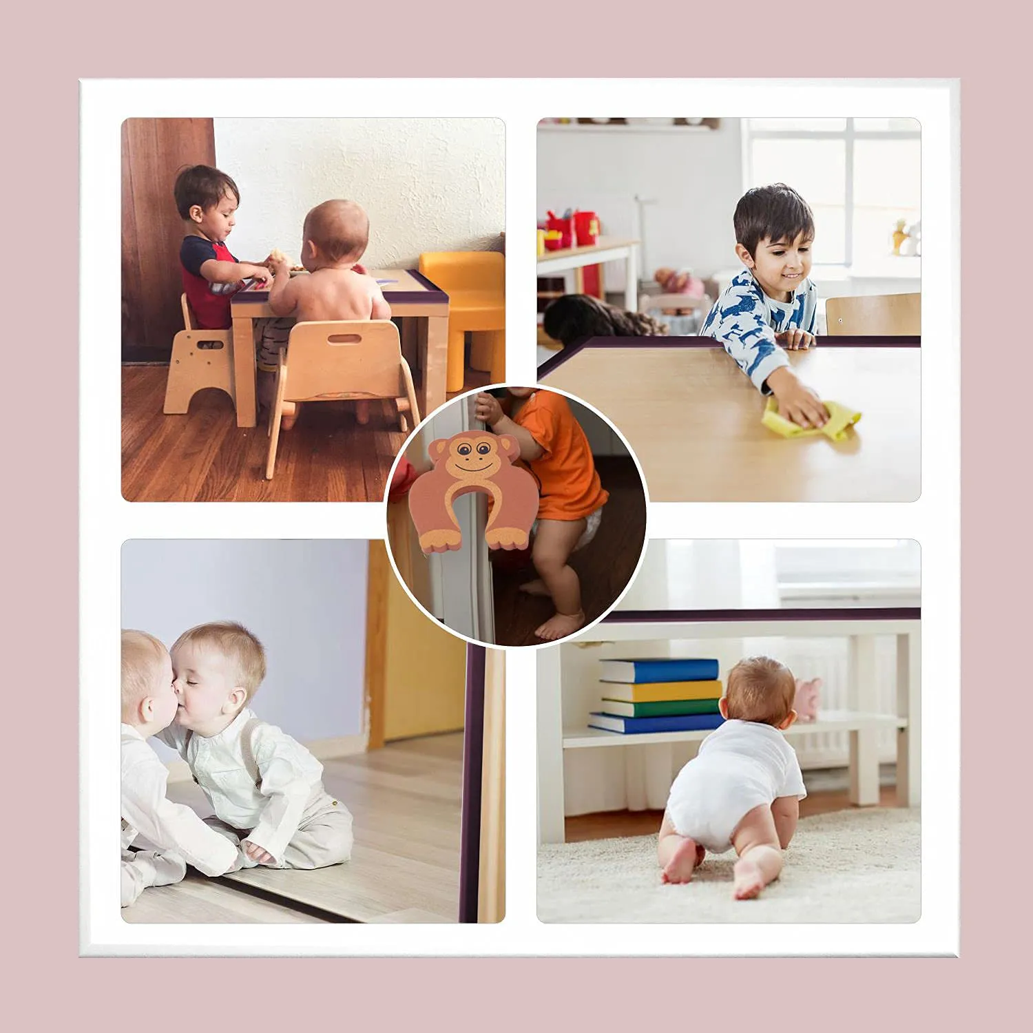 Baybee Baby Proofing Edge & Corner Guards With Extra Long 16.7Ft Edge   8 Pre-Taped Corner Protectors