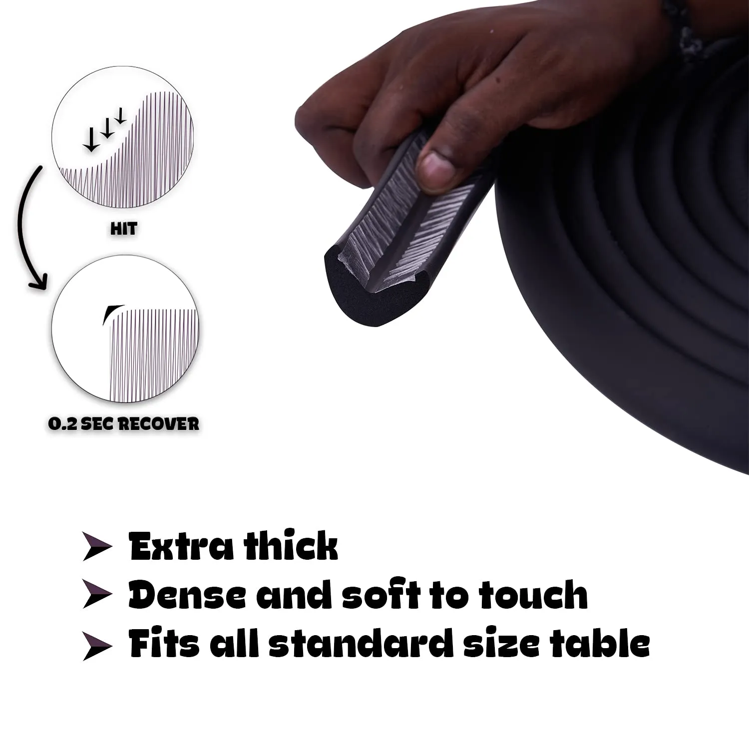 Baybee Baby Proofing Edge & Corner Guards With Extra Long 16.7Ft Edge   8 Pre-Taped Corner Protectors