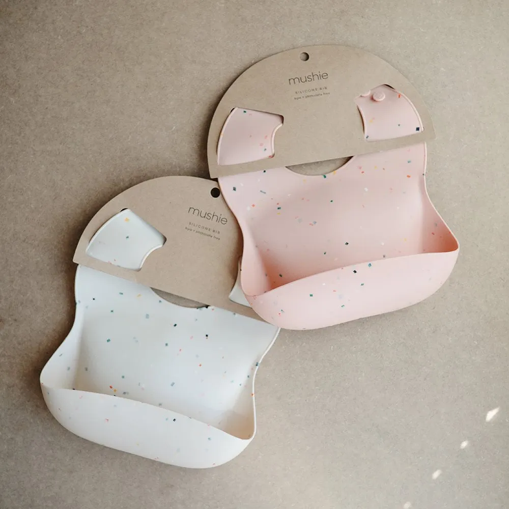Bib - Silicone - Powder Pink Confetti