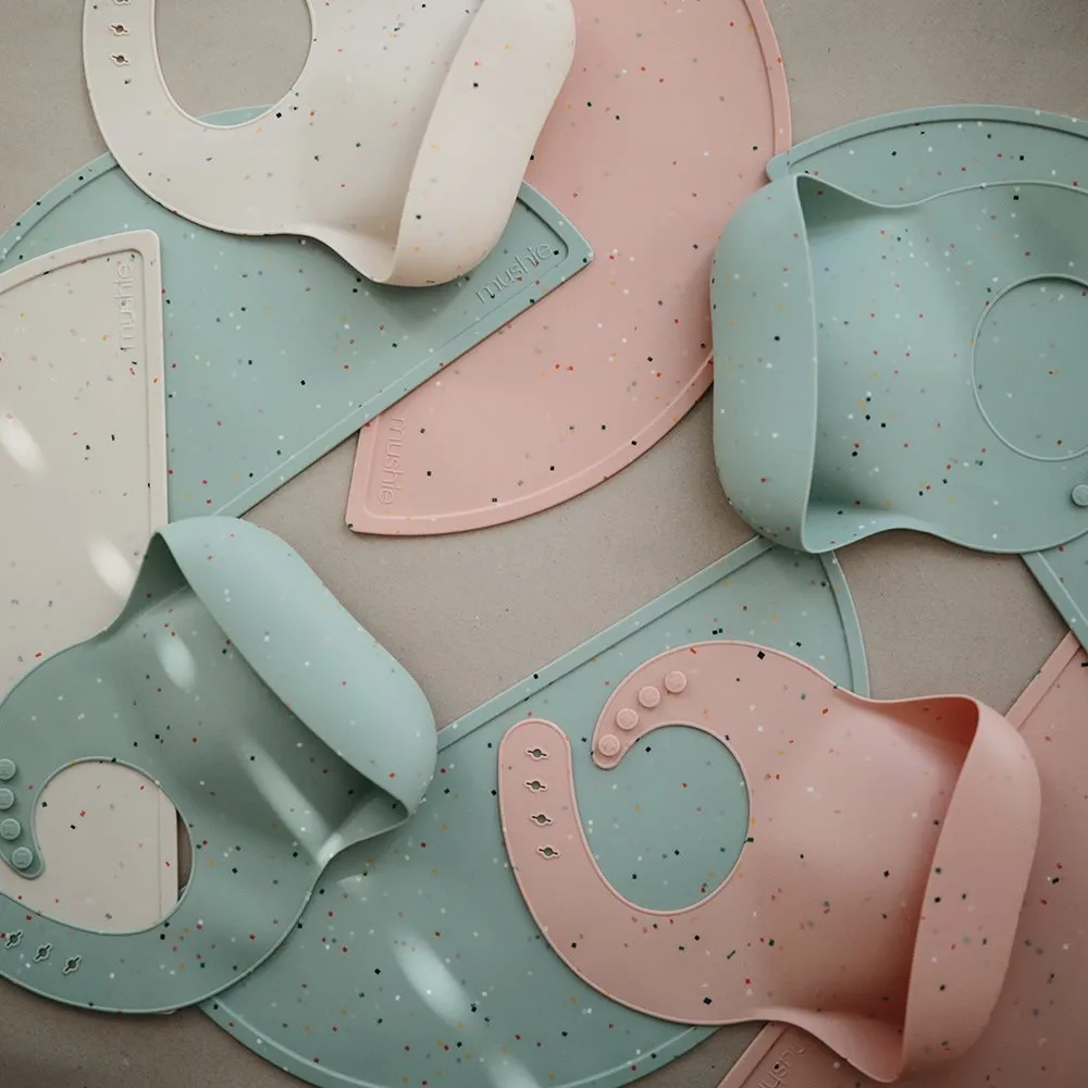 Bib - Silicone - Powder Pink Confetti