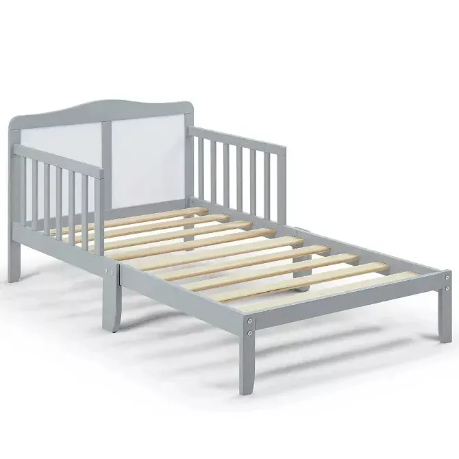Birdie Toddler Bed - Light Gray/White