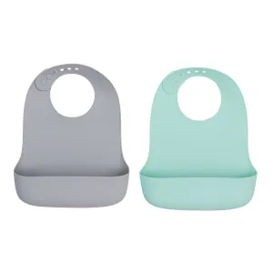 Catchie Bibs® 2.0 - Mint & Grey