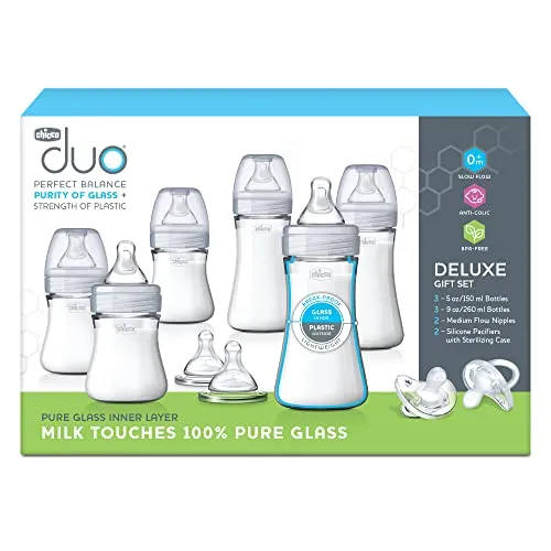 Chicco: Duo Baby Bottle with Invinci-Glass Inside - Plastic Outside and Intui-Latch Nipple