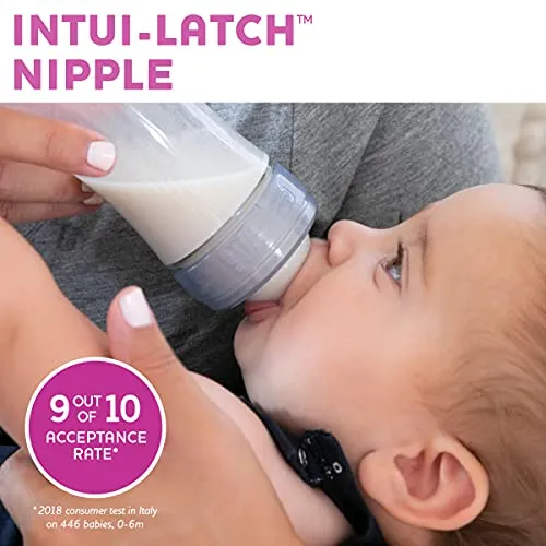 Chicco: Duo Baby Bottle with Invinci-Glass Inside - Plastic Outside and Intui-Latch Nipple