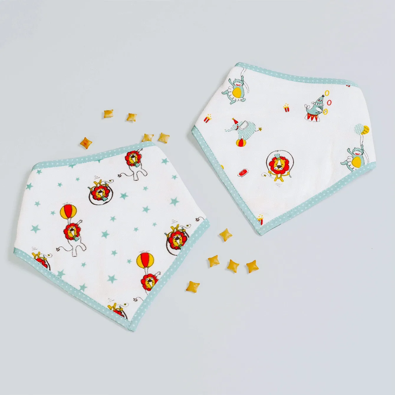 Circus Circus Bandana Bibs <br> Set of 2