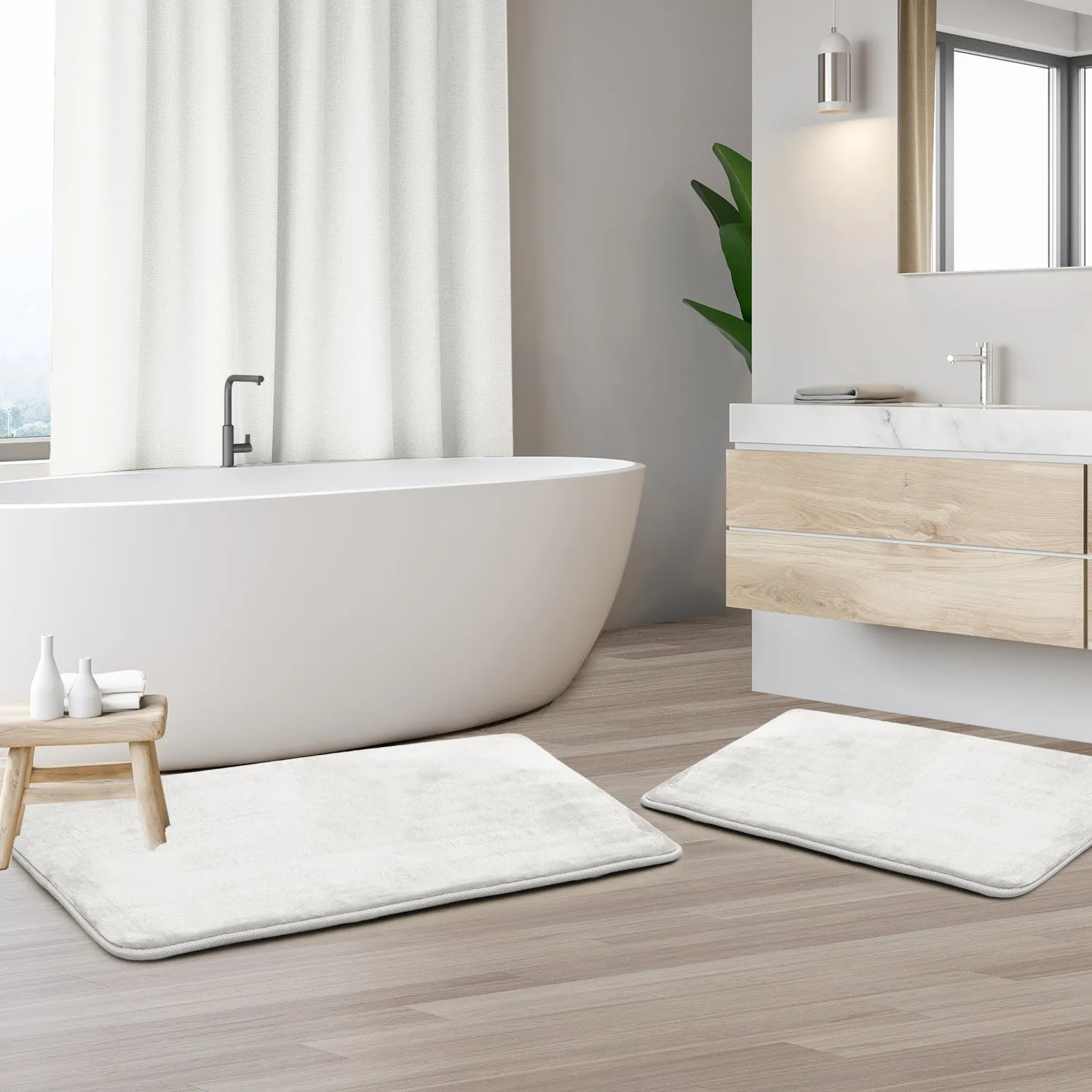Clara Clark Memory Foam Bath Mat - 2 Pack
