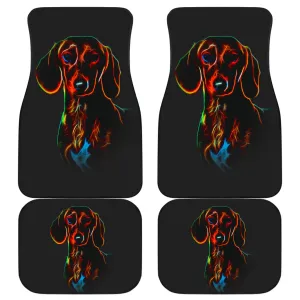 Colorful Dachshund Car Mat (Front & Back)