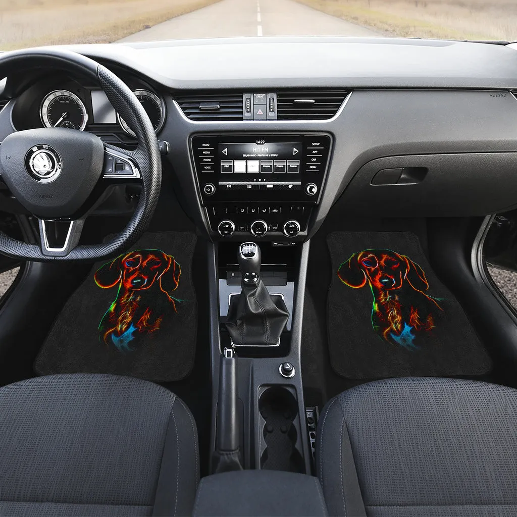 Colorful Dachshund Car Mat (Front & Back)