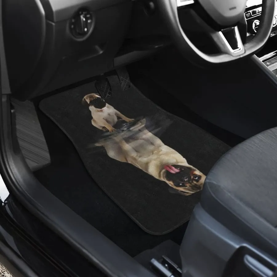 Dream Pug Front Car Mats 2pcs | Dog Lovers Car Floor Mat Set| Auto Accessory