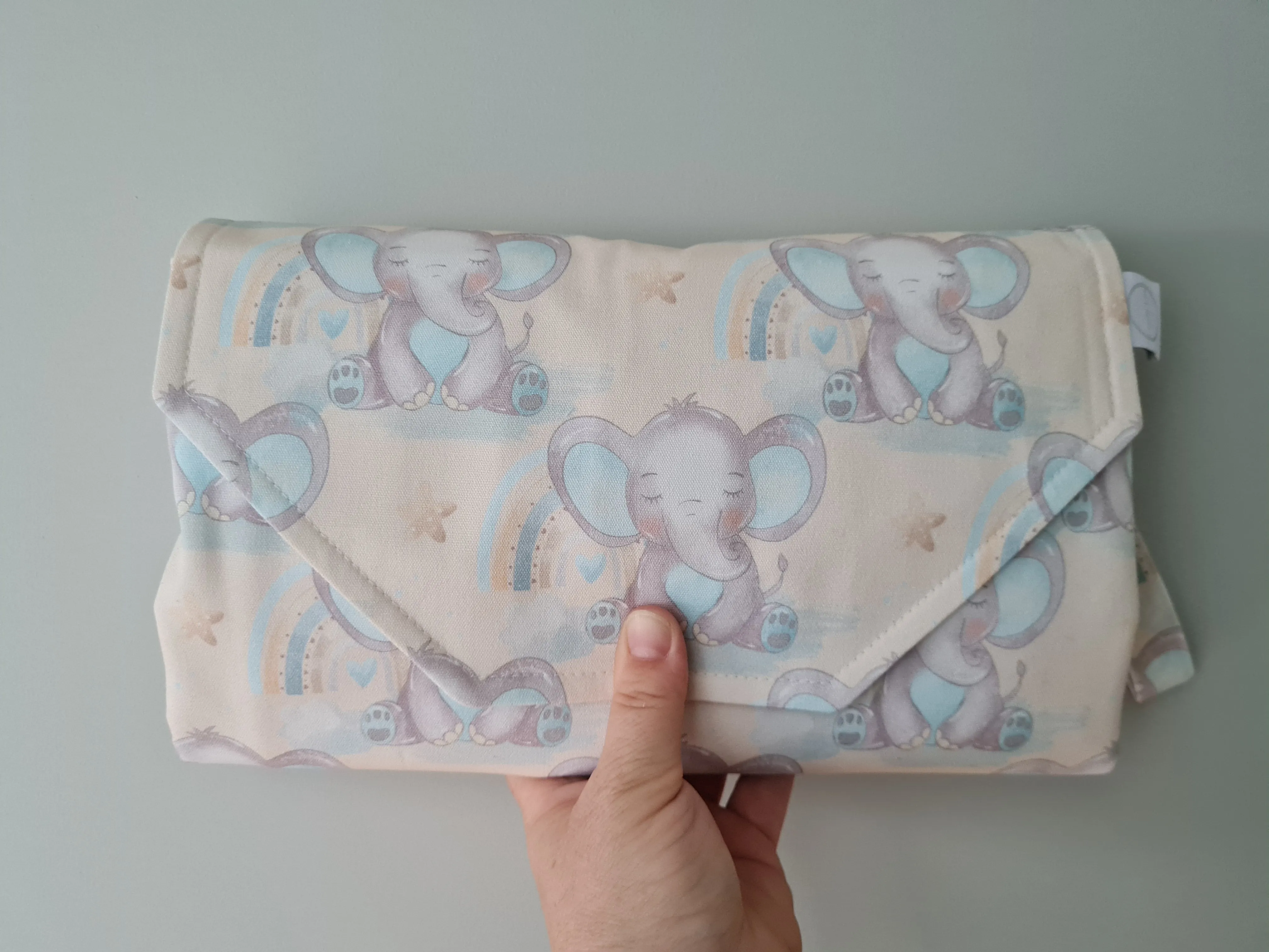Elephant Nappy change mat clutch (Pre order - dispatches in 12 days)