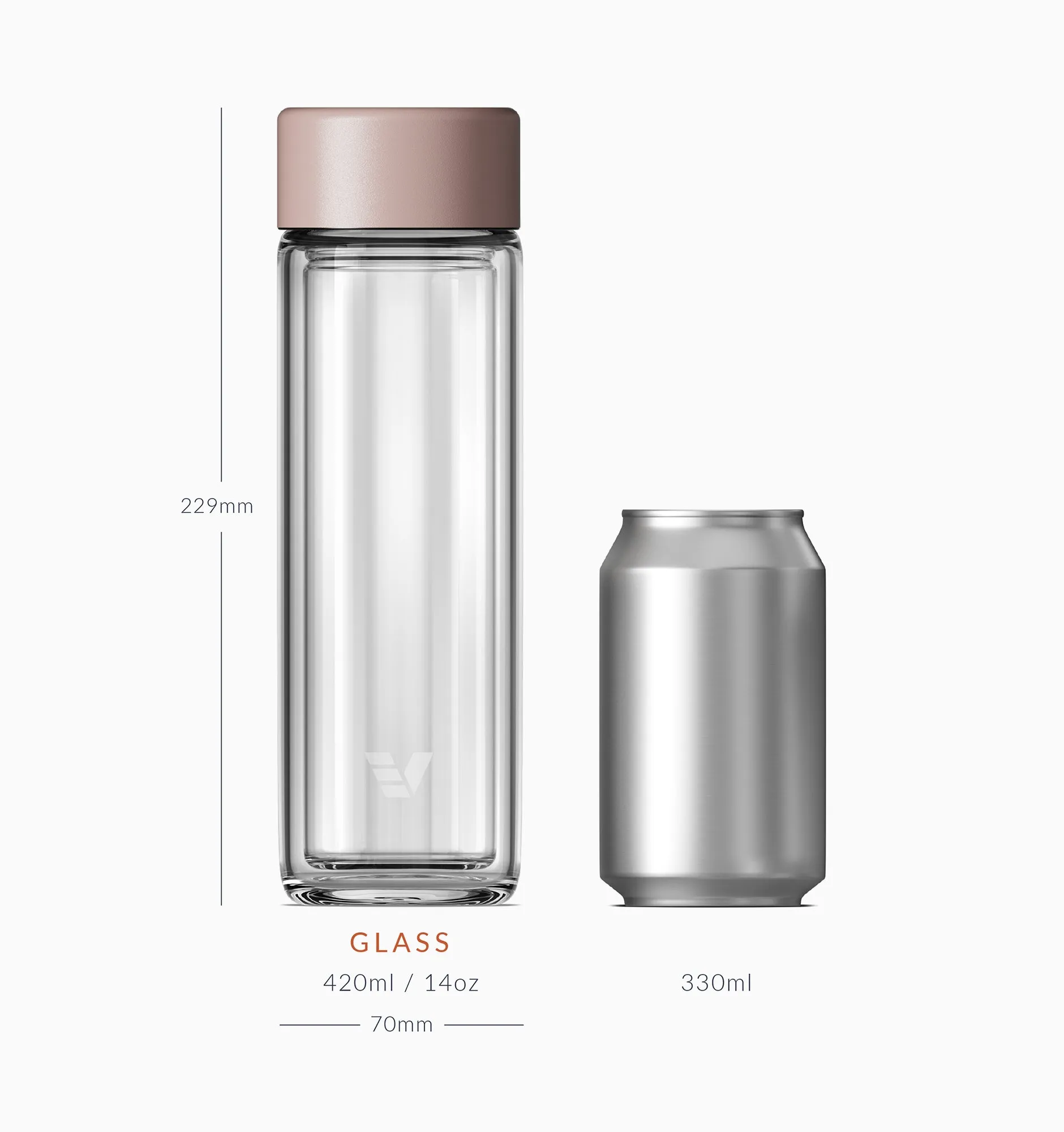 Ever Vessel Glass Multi Water Bottle