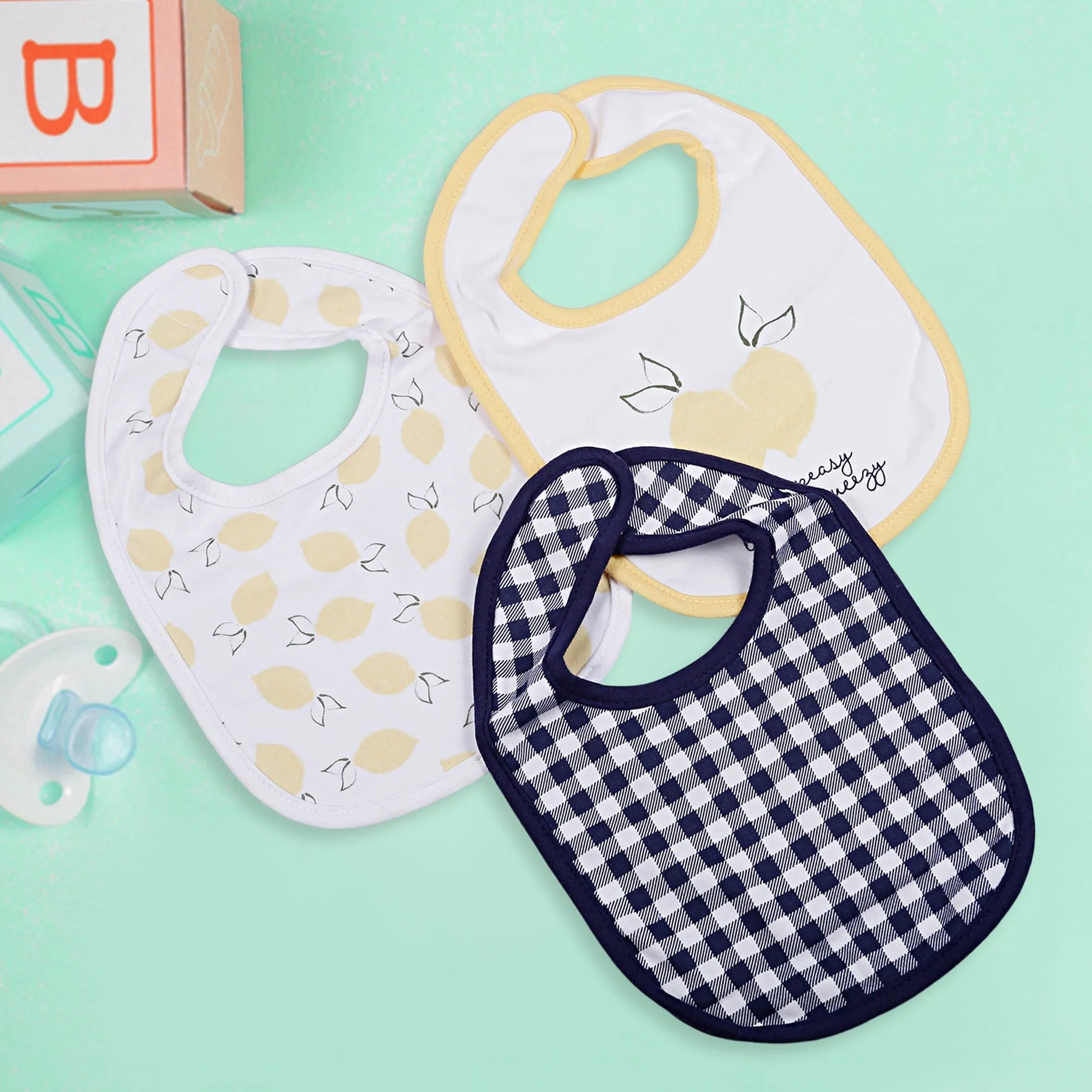Feeding Bibs Pack Of 3 Easy Peasy Lemon Squeezy Multicolour
