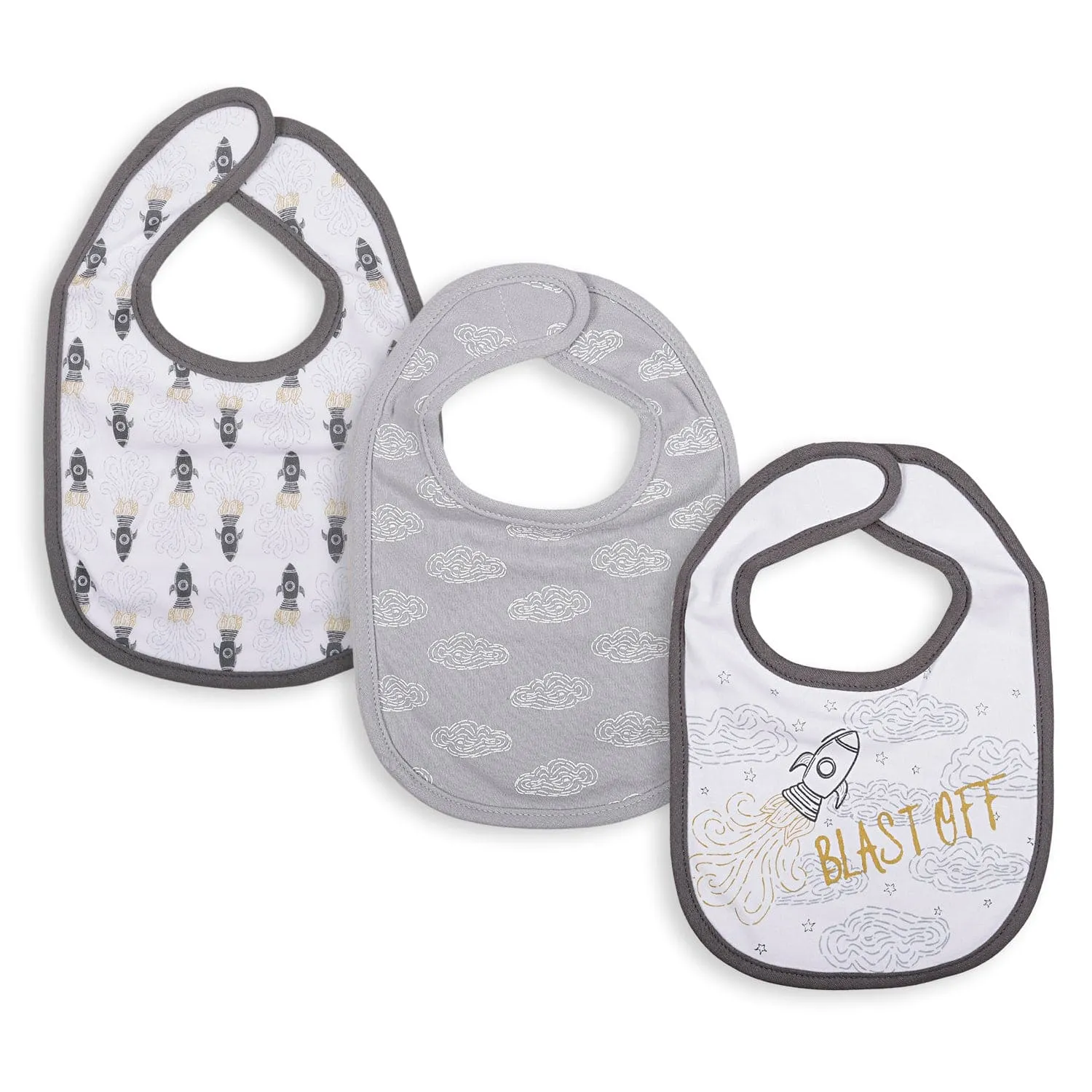 Feeding Bibs Pack Of 3 Rocket Multicolour